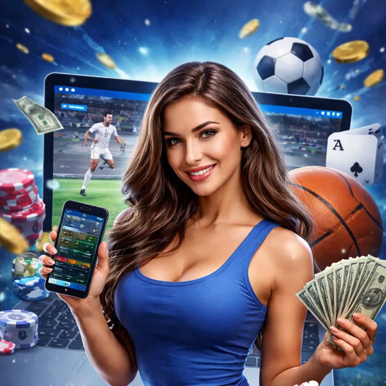 Football stadium with VIP777 betting interface